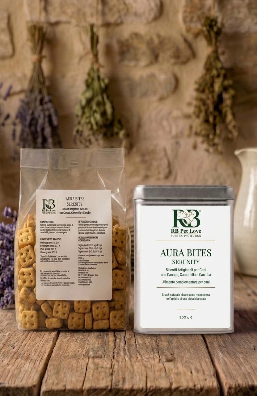 Aura Bites Serenity - Biscotti Canapa, Camomilla e Carruba Artigianali – Gusto e Tradizione Quotidiana (200g)