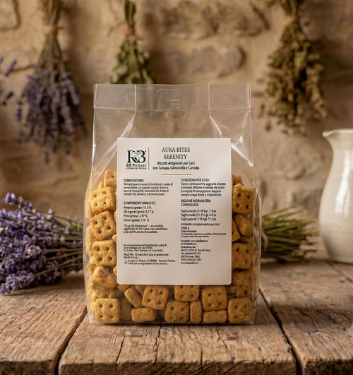 Aura Bites Serenity - Biscotti Canapa, Camomilla e Carruba Artigianali – Gusto e Tradizione Quotidiana (200g)